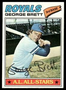 lot 102B image: George Brett 1977 Topps #580 Baseball Card