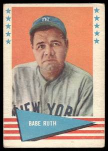 lot 63B image: Babe Ruth 1961 Fleer #75 Baseball Card