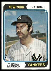 lot 77B image: Thurman Munson 1974 Topps #340 Baseball Card