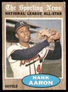 lot 6B image: Hank Aaron 1962 Topps #394 Baseball Card
