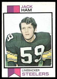 lot 13B image: Jack Ham RC Rookie Card Vintage 1973 Topps #115 Football Card