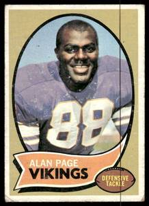 lot 48B image: Alan Page RC Vintage Rookie Card 1970 Topps #59 Football Card