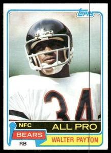 lot 58B image: Walter Payton Vintage 1981 Topps #400 Football Card