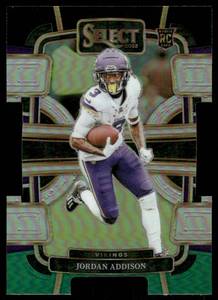 lot 93B image: Jordan Addison Minnesota Vikings Die Cut 2024 Panini Gold Standard #66 Football Card