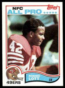 lot 94B image: Ronnie Lott RC Vintage Rookie Card 1982 Topps #486 Football Card