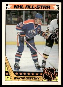 lot 62B image: Wayne Gretzky 1987 Topps Sticker Inserts #5 Hockey Card
