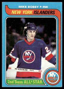 lot 127B image: Mike Bossy 2nd Year Vintage 1979 Topps #230 Hockey Card