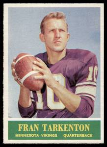 lot 21C image: Fran Tarkenton 1964 Philadelphia #109 Football Card