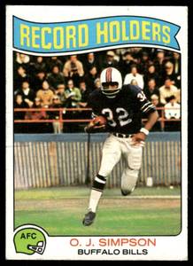 lot 75C image: O.J. Simpson 1975 Topps #355 Football Card