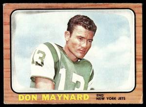 lot 81C image: Don Maynard 2nd Year 1966 Topps #95 Football Card