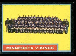 lot 108C image: Minnesota Vikings 1962 Topps #101 Football Card
