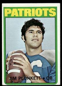 lot 122C image: Jim Plunkett RC Rookie Card 1972 Topps #65 Football Card