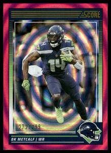 lot 141C image: DK Metcalf 272299 2024 Score Ellipse #256 Football Card