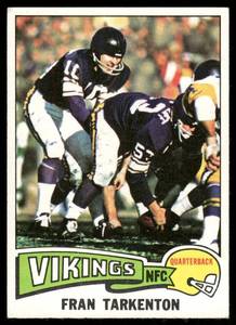 lot 157C image: Fran Tarkenton 1975 Topps #400 Football Card