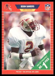 lot 158C image: Deion Sanders RC Rookie Card 1989 Pro Set #486 Football Card