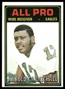 lot 162C image: Harold Carmichael RC Rookie Card 1974 Topps #121 Football Card