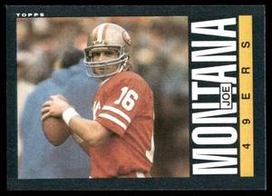 lot 165C image: Joe Montana 1985 Topps #157 Football Card