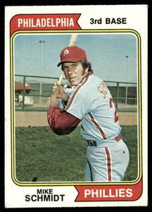 lot 95C image: Mike Schmidt 2nd Year 1974 Topps #283 Baseball Card