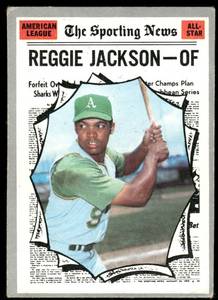 lot 104C image: Reggie Jackson 2nd Year 1970 Topps #459 Baseball Card