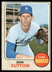 lot 106C image: Don Sutton 1968 Topps #103 Baseball Card