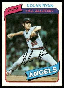 lot 116C image: Nolan Ryan 1980 Topps #580 Baseball Card
