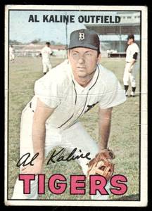 lot 123C image: Al Kaline 1967 Topps #30 Baseball Card