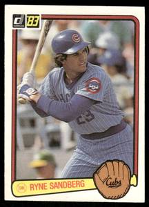 lot 127C image: Ryne Sandberg RC 1983 Donruss #277 Baseball Card