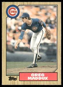 lot 131C image: Greg Maddux RC 1987 Topps Traded #70T Baseball Card