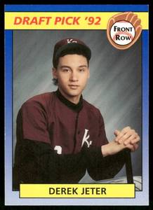 lot 151C image: Derek Jeter RC 1992 Front Row Draft Picks #55 Baseball Card