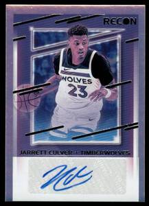 lot 31C image: Jarrett Culver Auto 2020 Panini Recon Signatures #RS-JCU Basketball Card