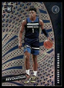lot 44C image: Anthony Edwards RC 2020 Panini Revolution #125 Basketball Card
