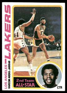 lot 91C image: Kareem Abdul-Jabbar 1978 Topps #110 Basketball Card