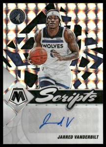 lot 112C image: Jarred Vanderbilt Auto 2022 Mosaic Scripts Panini Prizm #SC-JRV Basketball Card