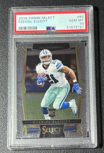 lot 31A image: Ezekiel Elliot RC PSA 10 Gem Mint 2016 Select #82 Rookie Football Card