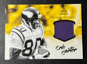 lot 24A image: Cris Carter Relic 2020 Luminance #VM1 Football Card