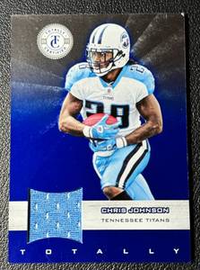 lot 87A image: Chris Johnson Relic 159199 2012 Totally Certified #30 Football Card