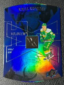 lot 91A image: Kirill Kaprizov Die Cut 2023-24 Upper Deck SPx #14 Holoview Hockey Card