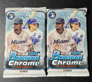 lot 154A image: 2022 Bowman Chrome Baseball 2-Pack Lot