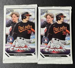 lot 157A image: 2023 Topps Chrome Baseball 2-Pack Lot