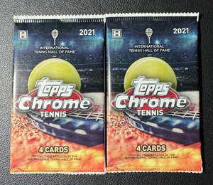 lot 158A image: 2021 Topps Chrome Tennis 2- Pack Lot