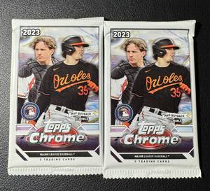 lot 160A image: 2023 Topps Chrome Baseball 2-Pack Lot