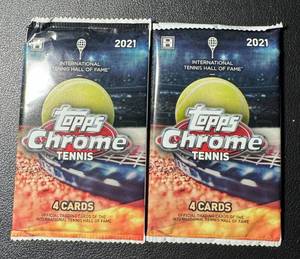 lot 161A image: 2021 Topps Chrome Tennis 2- Pack Lot