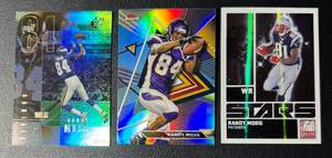 lot 164A image: Randy Moss 3 Card Refractor, Foil, Numbered Football Card Lot