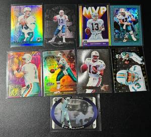 lot 171A image: Dan Marino 9 Card Premium Insert Football Card Lot