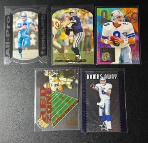 lot 178A image: Troy Aikman 5 Card Premium Insert Football Cards