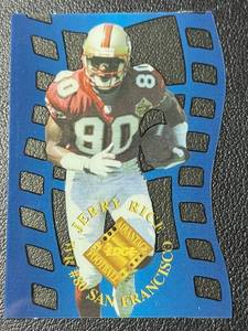 lot 182A image: Jerry Rice 5000 Die Cut Acetate 1996 Advantage Edge Football Card