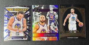 lot 186A image: Steph Curry 3 Card Basketball Lot
