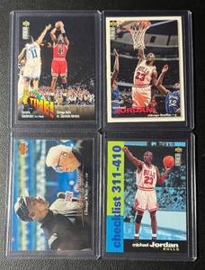 lot 190A image: Michael Jordan 4 Card Baseball Basketball Lot