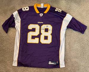 lot 36E image: Adrian Peterson Minnesota Vikings Football Jersey Size 2XL Reebok NFL Authentic