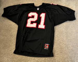 lot 33E image: Deion Sanders Jersey Atlanta Falcons Football Reebok Authentic Size 52